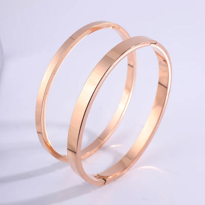 Casual Solid Color Titanium Steel Bangle In Bulk