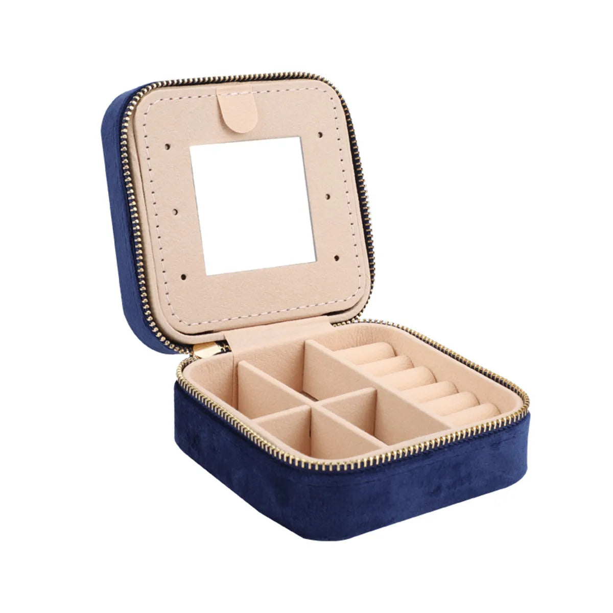 Casual Solid Color Velvet Pu Leather Jewelry Boxes