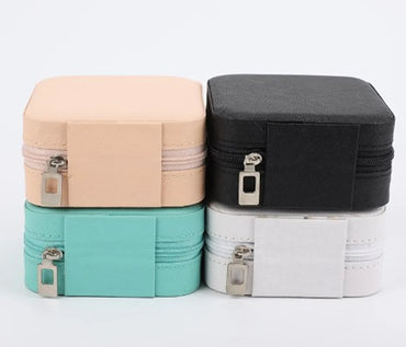 Casual Solid Color Velvet Pu Leather Jewelry Boxes