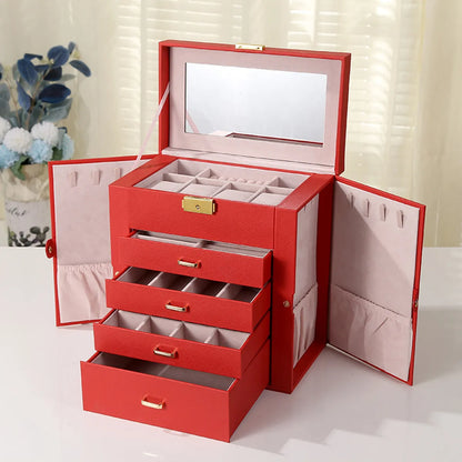 Casual Solid Color Wood Jewelry Boxes