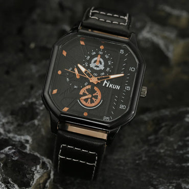 Casual Square Buckle Quartz Men'S Watches