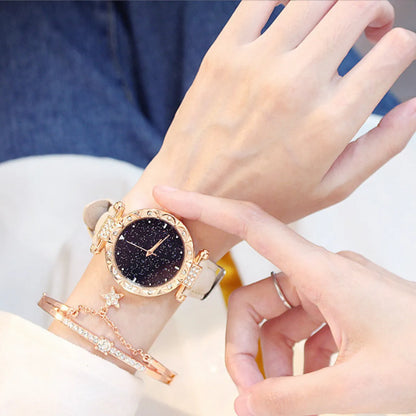 Casual Square Star Quartz Women'S Watches