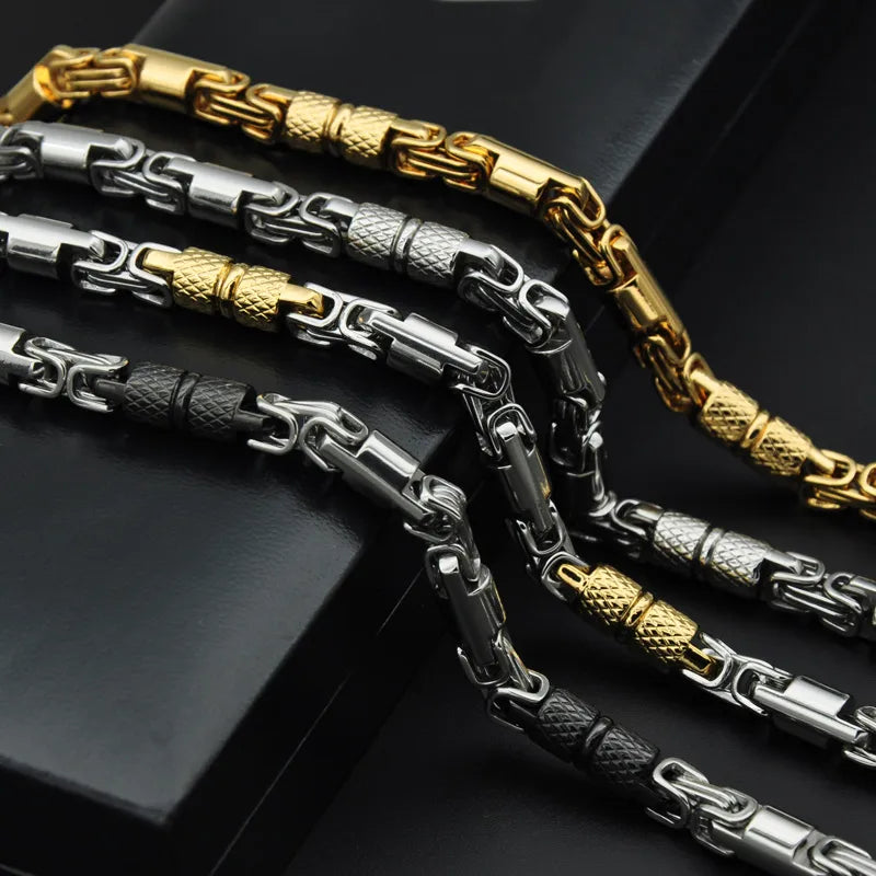 Wholesale Jewelry Casual Streetwear Color Block 304 Stainless Steel Bracelets Necklace