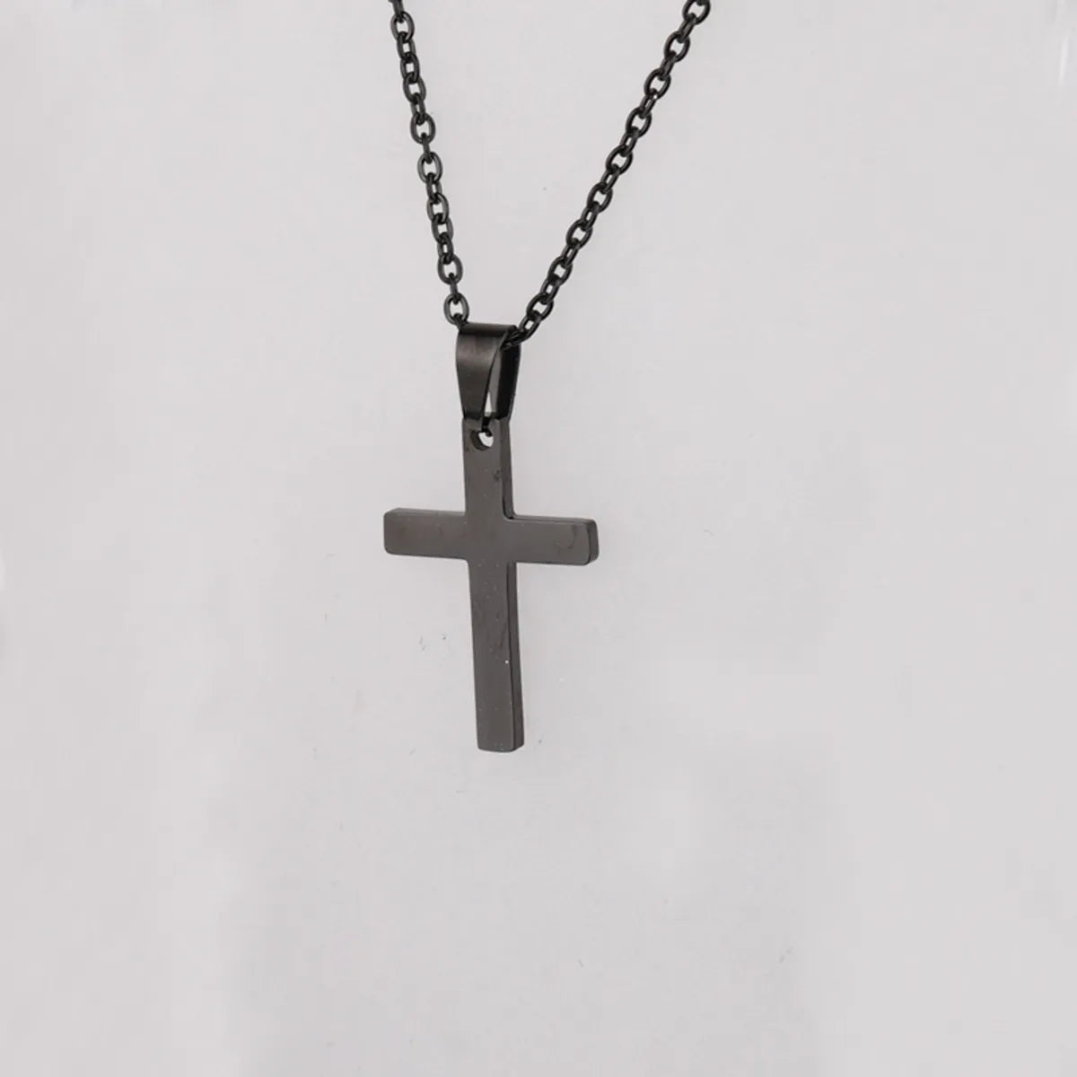 Casual Streetwear Cross Stainless Steel None 18K Gold Plated Unisex Pendant Necklace