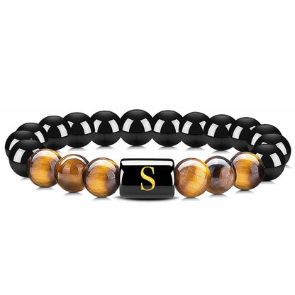 Casual Streetwear Geometric Obsidian Men'S Bracelets