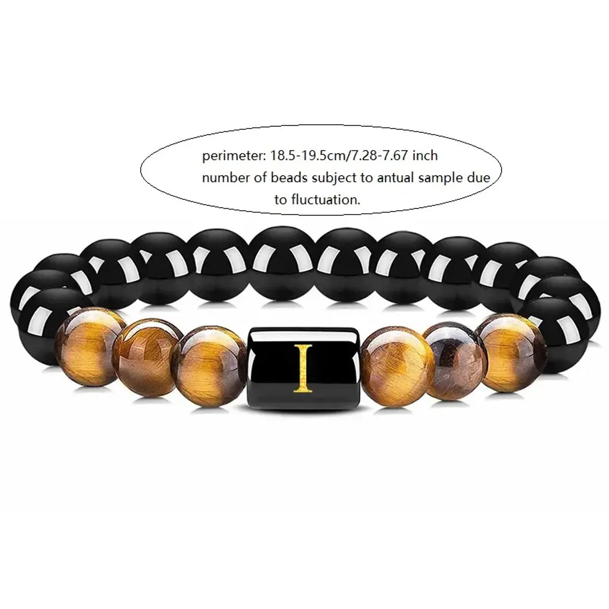 Casual Streetwear Geometric Obsidian Men'S Bracelets