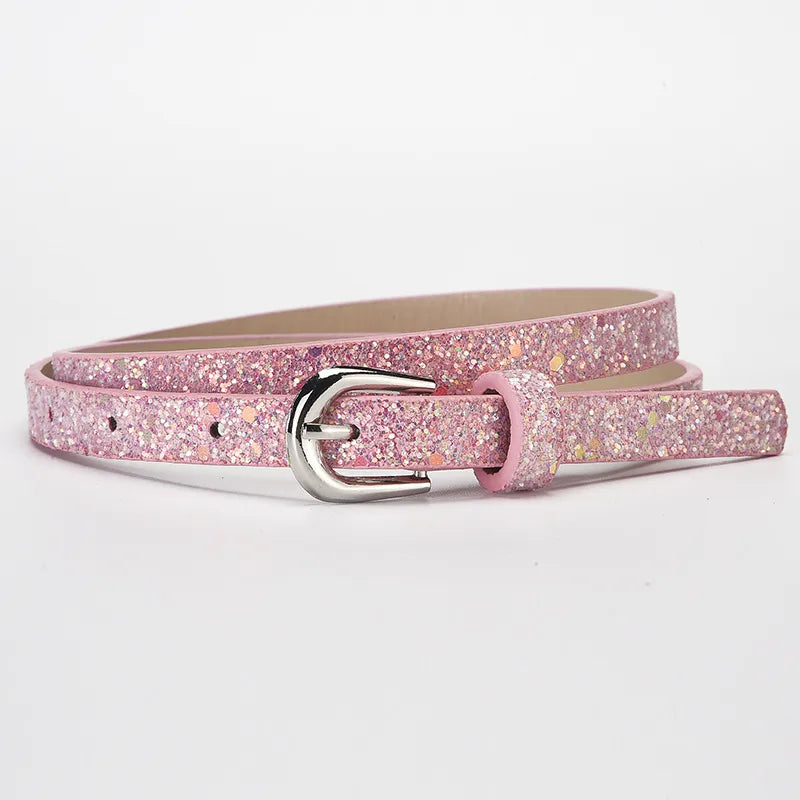 Casual Streetwear Glittery Star Pu Leather Alloy Kid'S Leather Belts