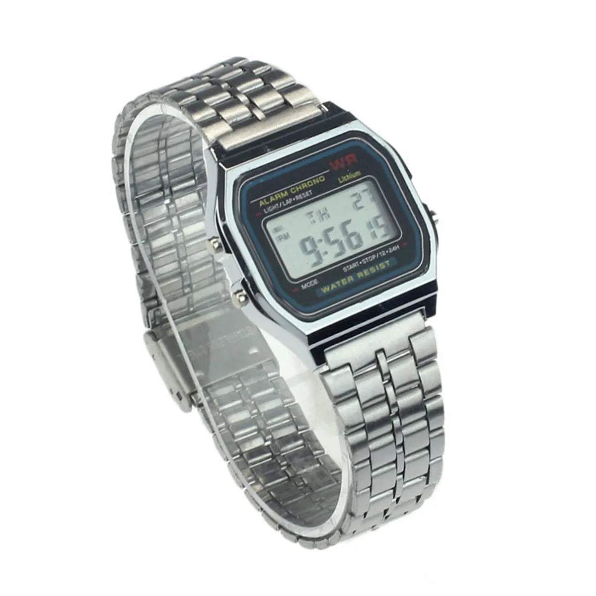 Casual Streetwear Square Double Side Snaps Electronic Women'S Watches