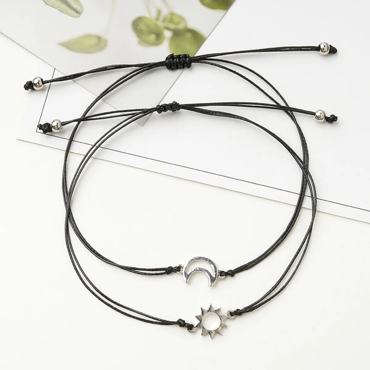 Casual Streetwear Sun Moon Alloy Rope Unisex Bracelets