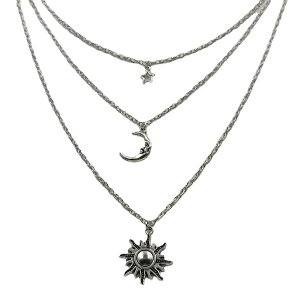 Casual Sun Star Moon Alloy Plating Unisex Pendant Necklace