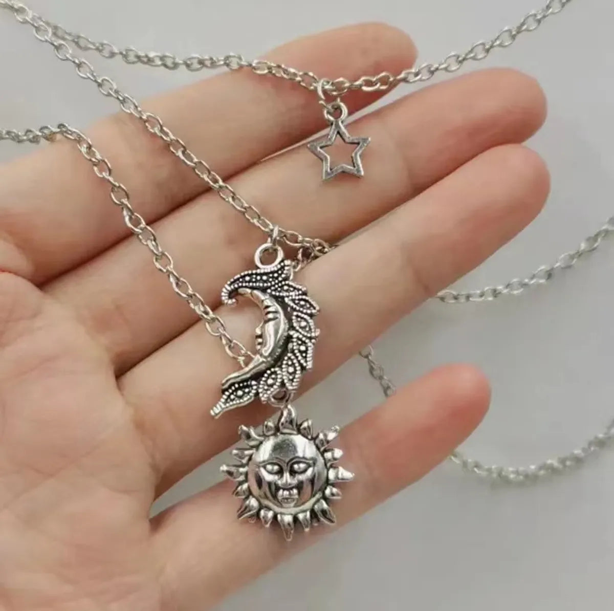 Casual Sun Star Moon Alloy Plating Unisex Pendant Necklace