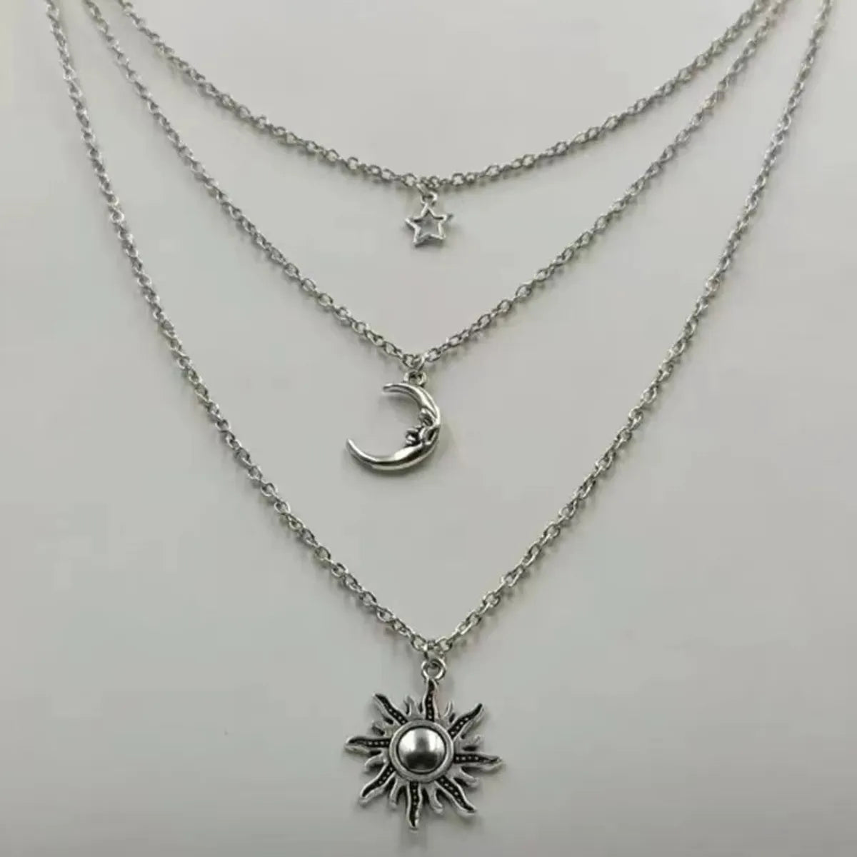 Casual Sun Star Moon Alloy Plating Unisex Pendant Necklace