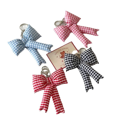 Casual Sweet Bow Knot Cloth Bag Pendant Keychain