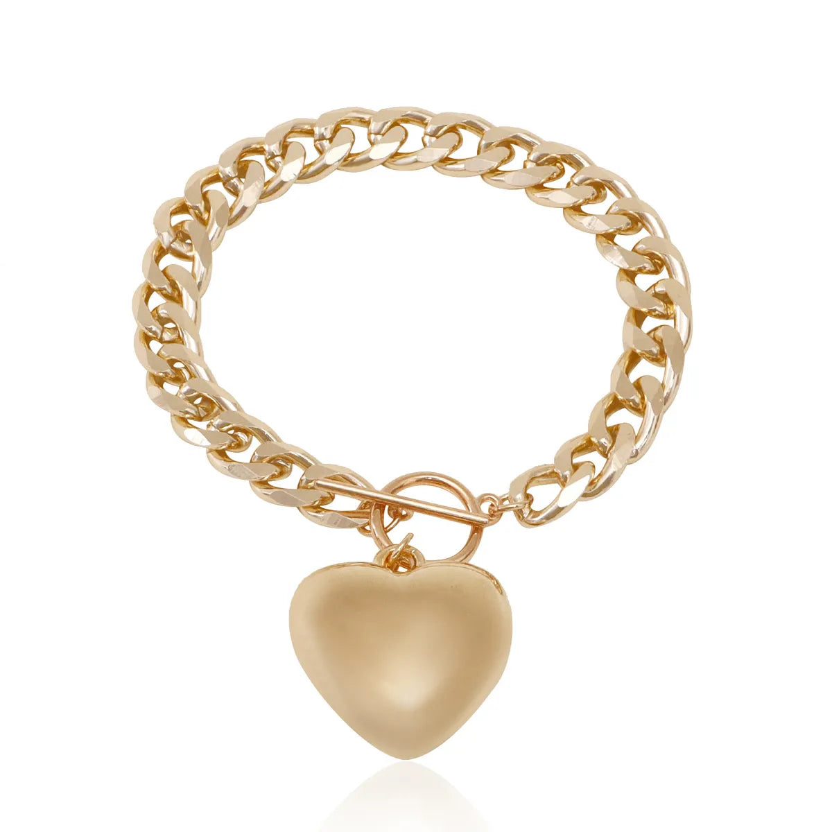 Casual Sweet Heart Shape Alloy Plating Women'S Bracelets