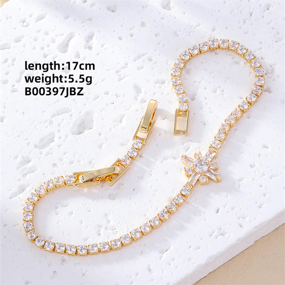 Casual Sweet Heart Shape Flower Butterfly Copper Inlay Zircon Bracelets