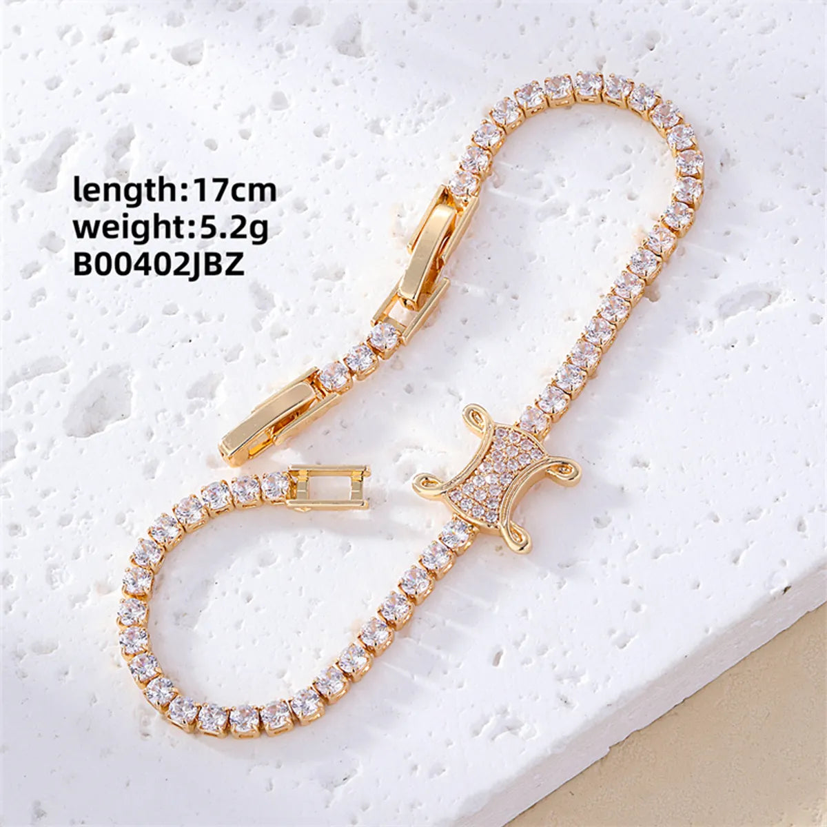 Casual Sweet Heart Shape Flower Butterfly Copper Inlay Zircon Bracelets