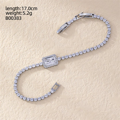 Casual Sweet Heart Shape Flower Butterfly Copper Inlay Zircon Bracelets