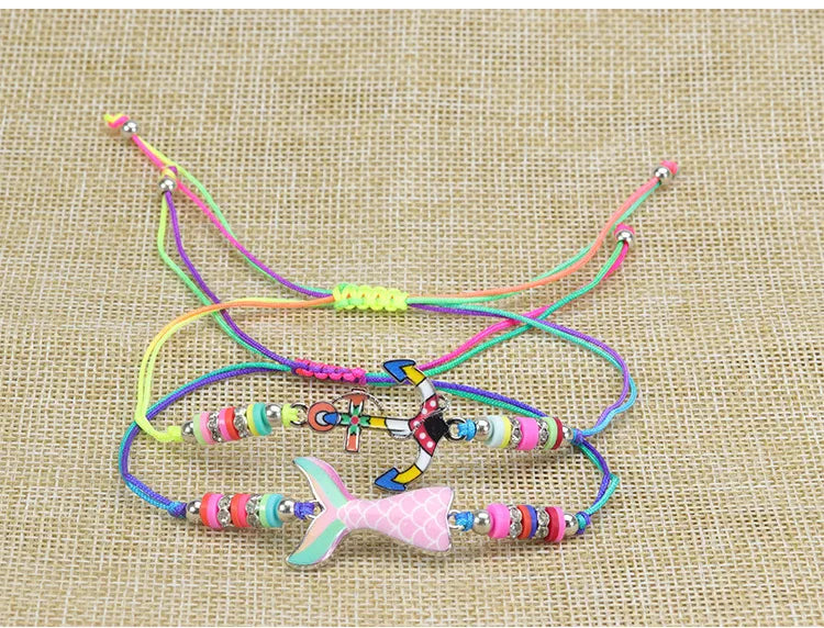 Casual Sweet Printing Butterfly Alloy Rope Unisex Bracelets