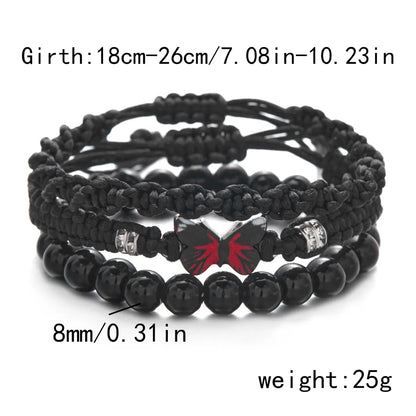 Casual Sweet Simple Style Butterfly Alloy Polyester Stone Wholesale Bracelets Drawstring Bracelets