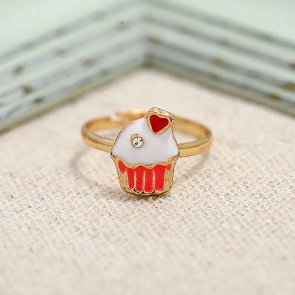 Casual Tropical Heart Shape Alloy Enamel Women'S Rings