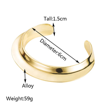 Casual Vacation Classic Style Solid Color Gold Plated Silver Plated Alloy Wholesale Bangle