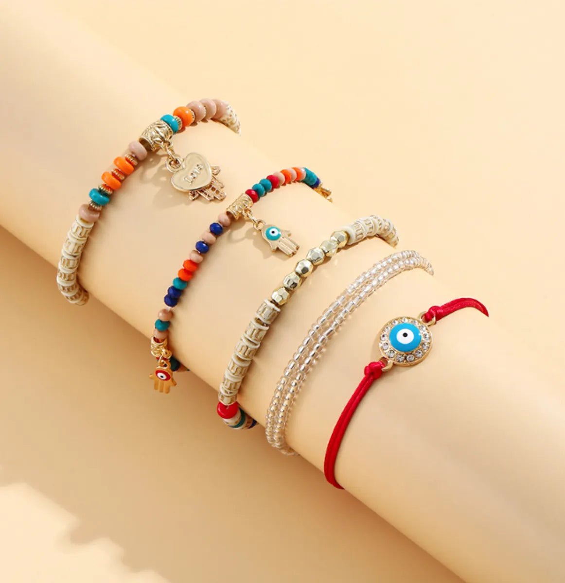 Casual Vacation Devil's Eye Alloy Rope Wholesale Bracelets