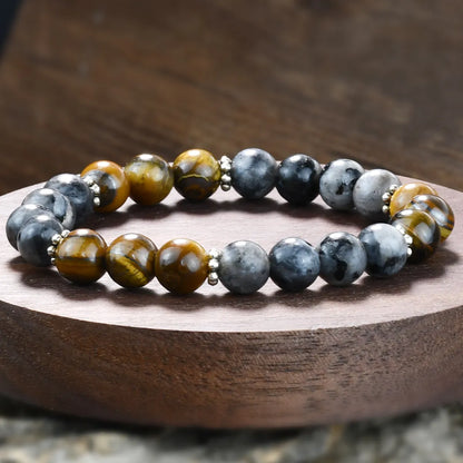 Casual Vacation Handmade Round Natural Stone Beaded Handmade Unisex Bracelets