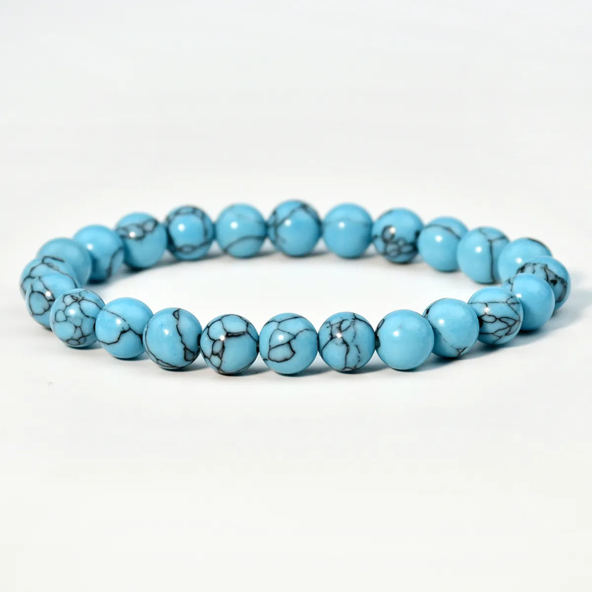 Casual Vacation Handmade Round Turquoise Beaded Unisex Bracelets