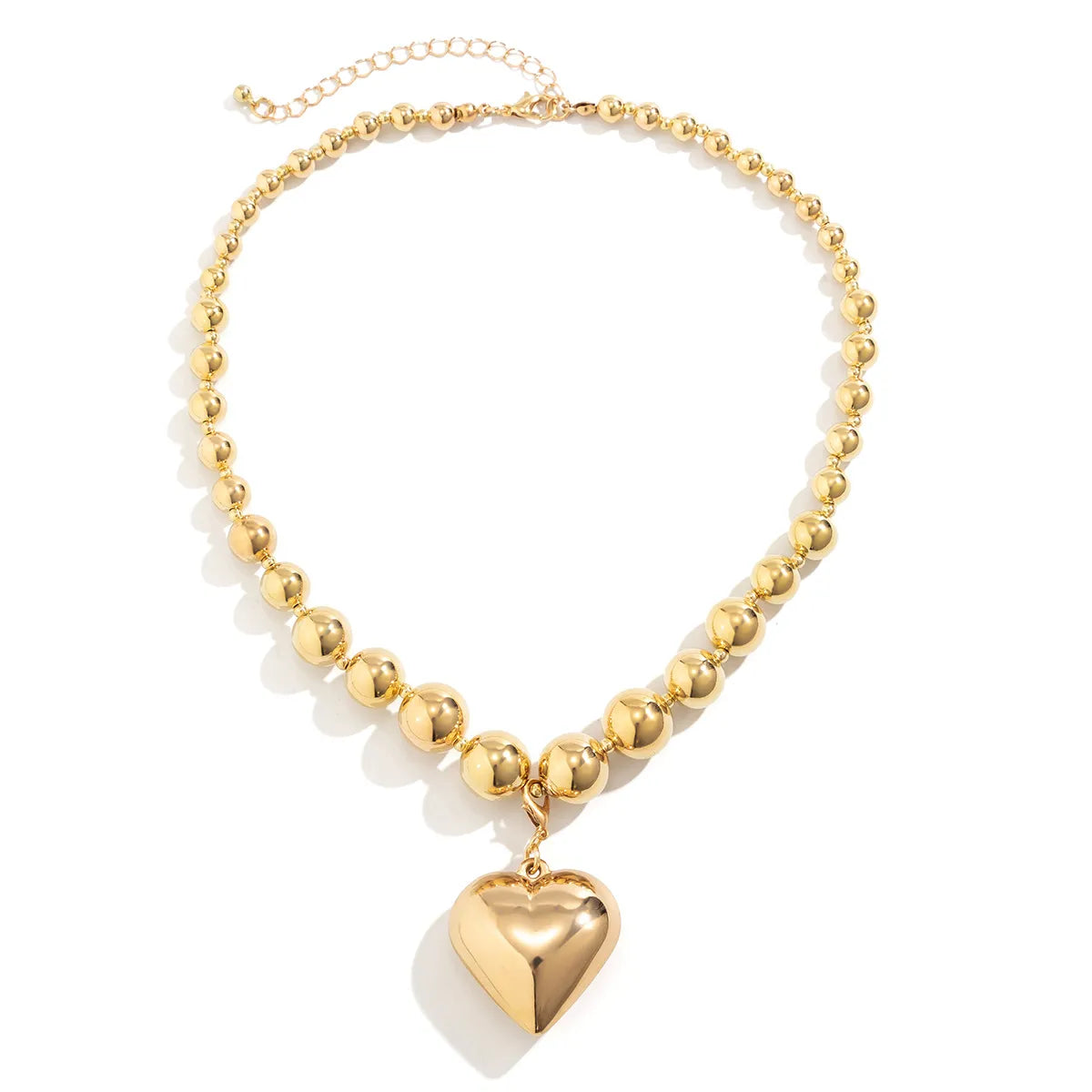 Casual Vacation Heart Shape CCB Artificial Pearl Alloy + Copper Wholesale Pendant Necklace