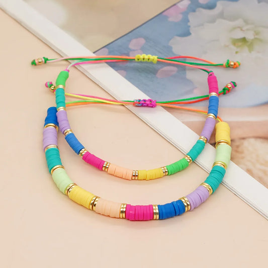 Casual Vacation Multicolor Soft Clay Copper Wholesale Bracelets