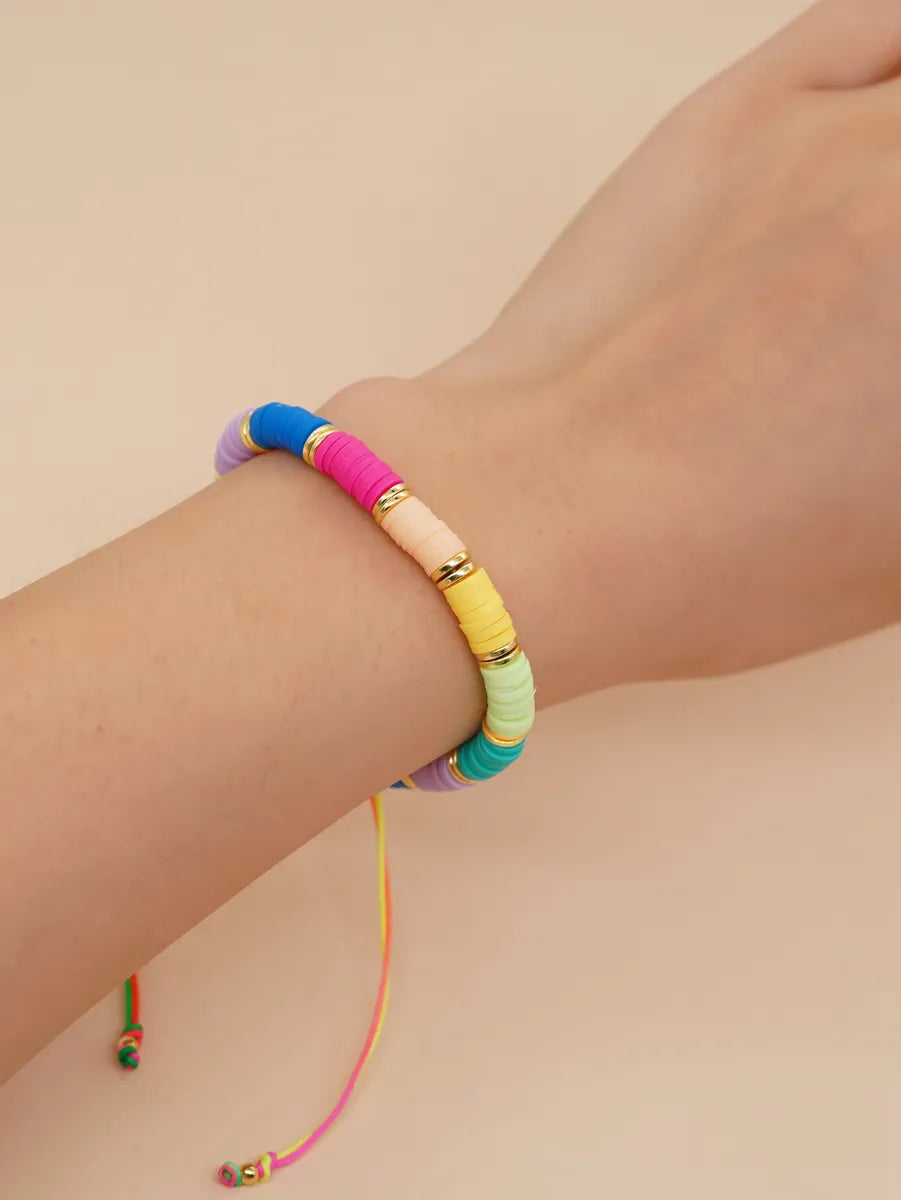 Casual Vacation Multicolor Soft Clay Copper Wholesale Bracelets