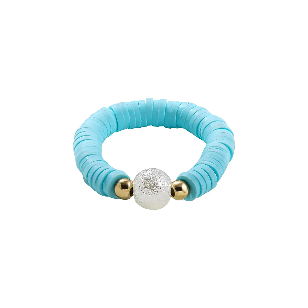 Casual Vacation Round Resin Beaded Pearl Women'S Rings