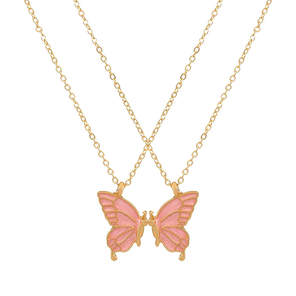 Casual Vacation Simple Style Butterfly Alloy Wholesale Pendant Necklace