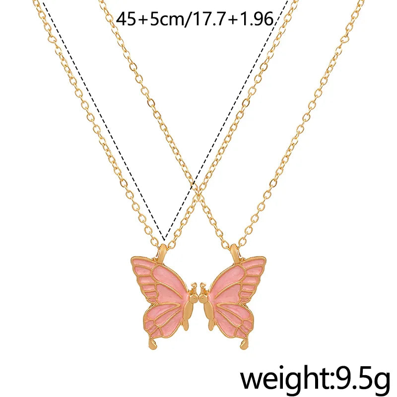 Casual Vacation Simple Style Butterfly Alloy Wholesale Pendant Necklace