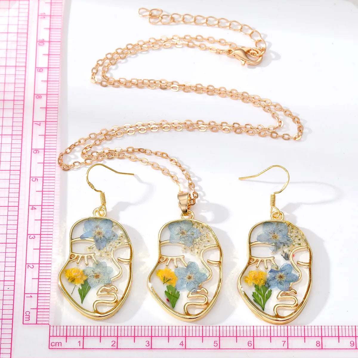 Casual Vacation Simple Style Flower Resin Wholesale Earrings Necklace