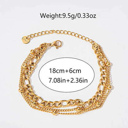 Casual Vacation Sweet Round Star 304 Stainless Steel 14K Gold Plated Bracelets In Bulk