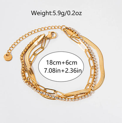 Casual Vacation Sweet Round Star 304 Stainless Steel 14K Gold Plated Bracelets In Bulk