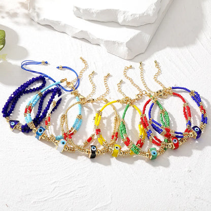 Casual Vintage Style Simple Style Color Block Beaded Resin Beaded Women's Bracelets