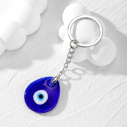 Casual Vintage Style Simple Style Devil'S Eye Alloy Bag Pendant Keychain