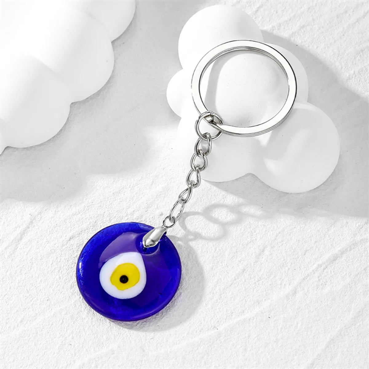 Casual Vintage Style Simple Style Devil'S Eye Alloy Bag Pendant Keychain