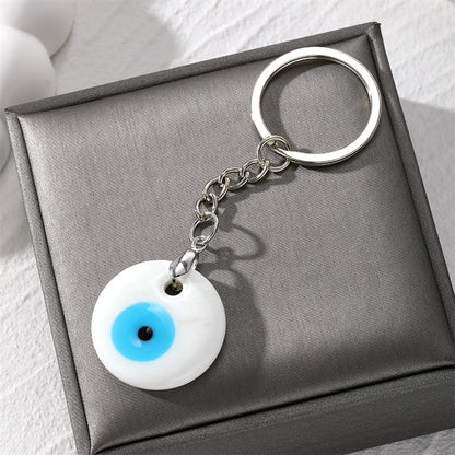 Casual Vintage Style Simple Style Devil'S Eye Alloy Bag Pendant Keychain