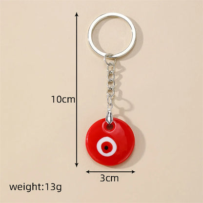 Casual Vintage Style Simple Style Devil'S Eye Alloy Bag Pendant Keychain