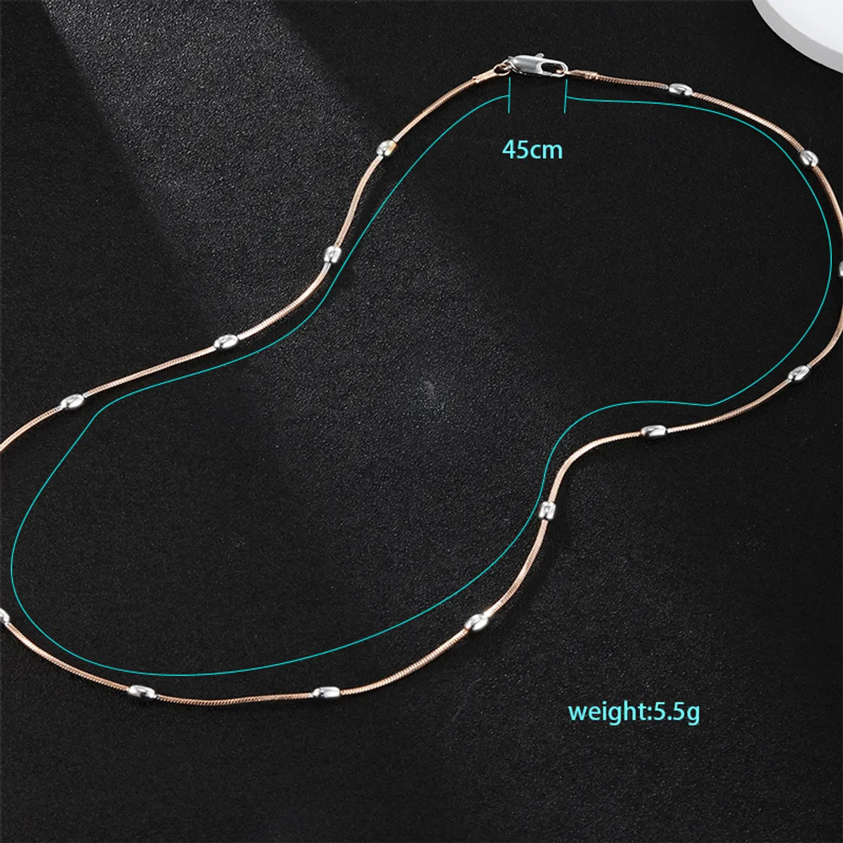 Casual Xuping Solid Color Copper Alloy Beaded Plating Chain 18k Gold Plated Women'S Necklace