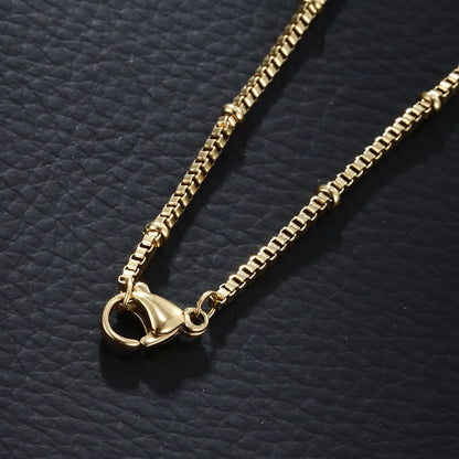 Casual Xuping Solid Color Stainless Steel Plating Chain 14k Gold Plated Women's Necklace