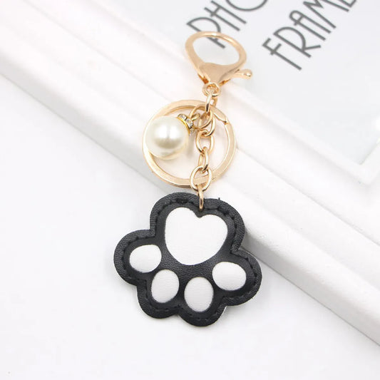 Cat'S Claw Bear Paw Leather Bag Key Chain Pendant Bag Pendant Keychain