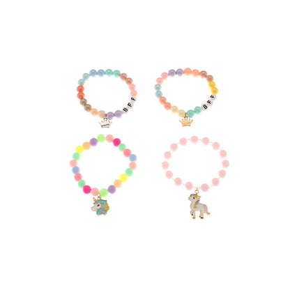 Children'S Acrylic Color Beaded  Crown Bracelet