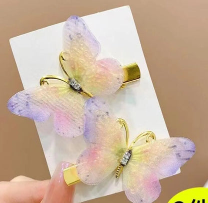 Children'S Antique Hairpin Hanfu Headwear Little Girl Baby'S Movable Butterfly Hair Accessories Xianmei Side Clip Duckbill Clip