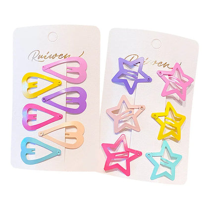 Children'S Cute Small Clip Bangs Clip Baby Hairpin Headdress Five-Pointed Star Hair Clip