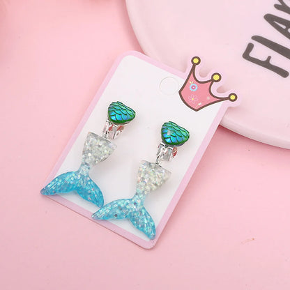 Children'S Ear Clips Ocean Princess Children'S Baby Earrings Wild Earrings