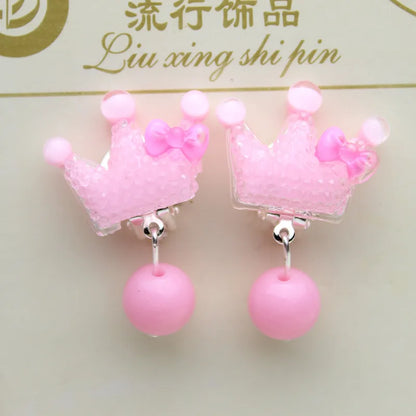 Children'S Earrings Ear Clips Without Pierced Cartoon Girls